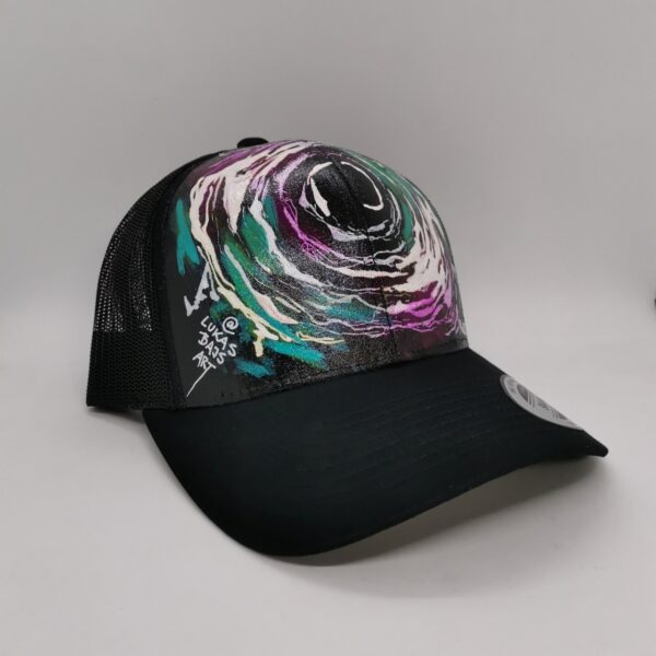 Ručně malovaná snapback kšiltovka Spiral trip