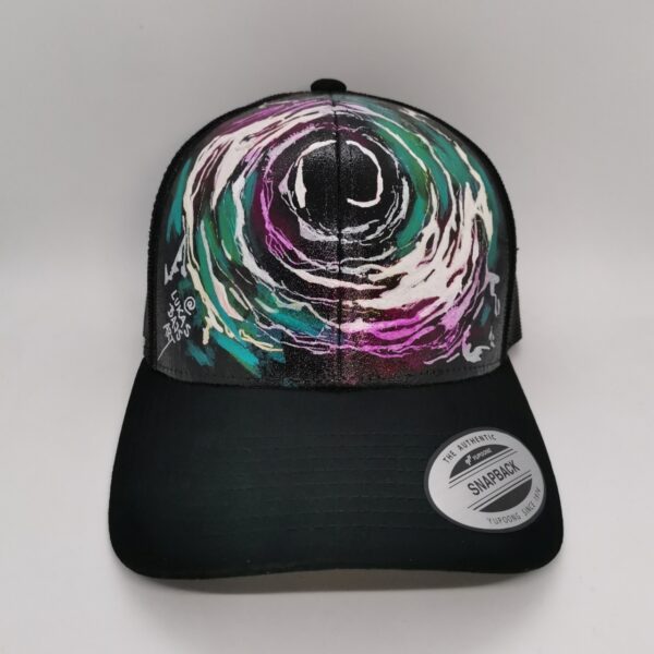 Ručně malovaná snapback kšiltovka Spiral trip - Image 2