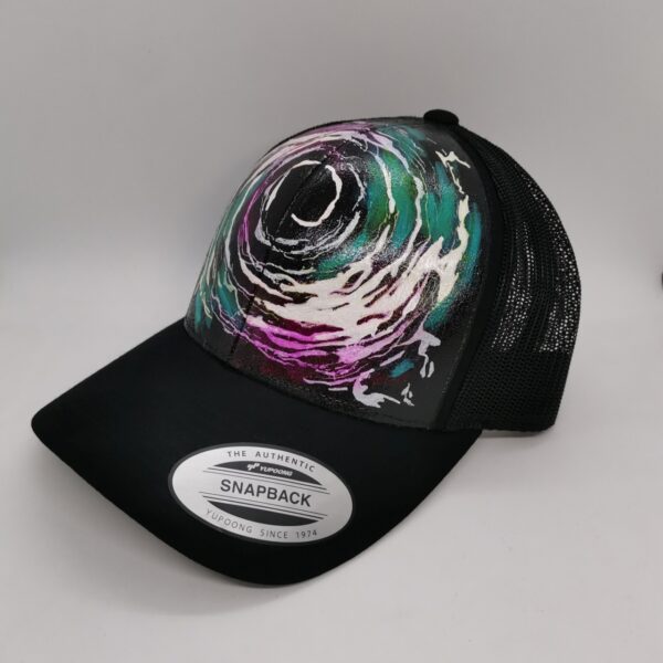 Ručně malovaná snapback kšiltovka Spiral trip - Image 3