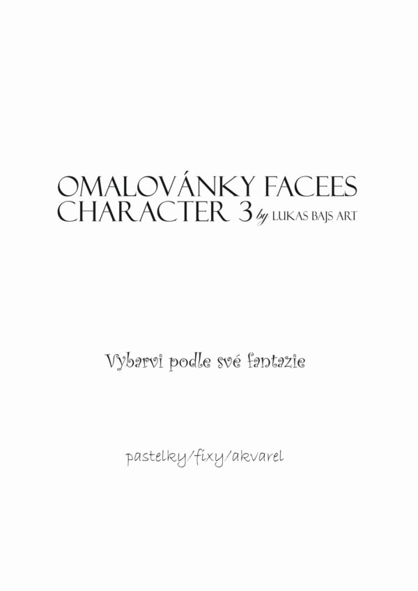 Omalovánky Facees Character 3 - Image 3